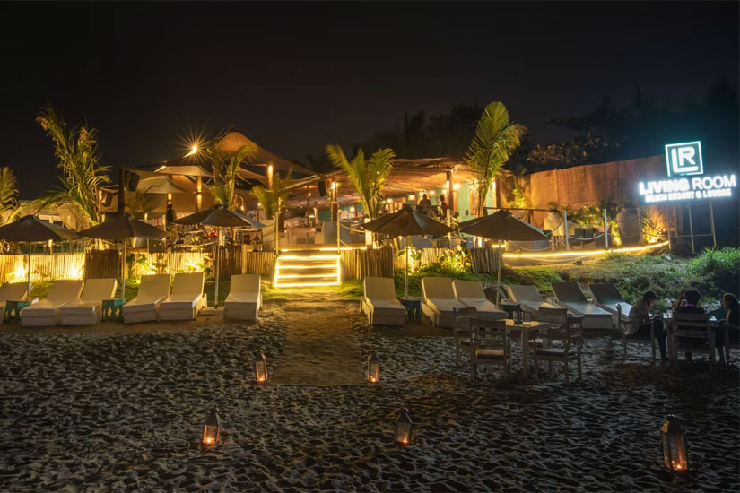 The Living Room Beach Resort, Morjim, North Goa | Best Deals for Goa Hotels and Resorts | Night Profile Photo
